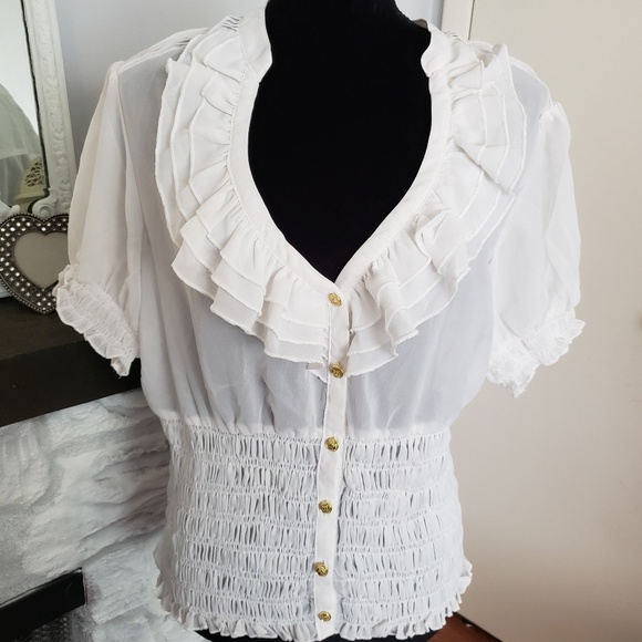 fancy white blouse